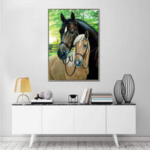 Lade das Bild in den Galerie-Viewer, Pferde - voller runder Diamant - 30x40cm