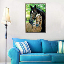 Lade das Bild in den Galerie-Viewer, Pferde - voller runder Diamant - 30x40cm