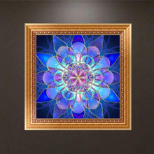 Lade das Bild in den Galerie-Viewer, Verträumte Blume - voller runder Diamant - 30x30cm