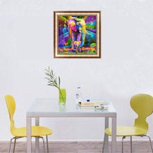 Lade das Bild in den Galerie-Viewer, Elefant - voller runder Diamant - 30x30cm