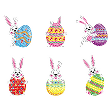 Lade das Bild in den Galerie-Viewer, 6pcs Ostern - diy Handwerk Aufkleber