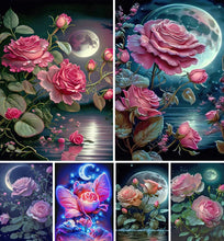Lade das Bild in den Galerie-Viewer, Mondscheinrose-Voller Bohrer Diamond Painting
