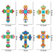 Lade das Bild in den Galerie-Viewer, 6 x doppelseitiger Kreuz-Schlüsselanhänger