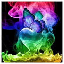Lade das Bild in den Galerie-Viewer, Bunte Schmetterling - teilweise quadratischen Diamanten - 30x30cm