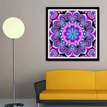 Lade das Bild in den Galerie-Viewer, Geometrische Blume - voller runder Diamant - 30x30cm