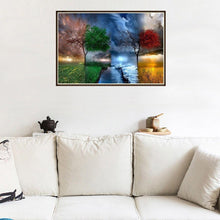 Lade das Bild in den Galerie-Viewer, Vier-Vision-Baum - voller runder Diamant - 30x40cm