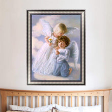 Lade das Bild in den Galerie-Viewer, Süße Engel - voller runder Diamant - 35x45cm