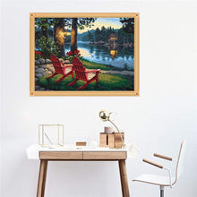 Lade das Bild in den Galerie-Viewer, Lakeside - voller runder Diamant - 35x25cm
