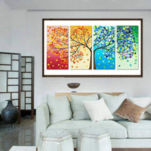 Lade das Bild in den Galerie-Viewer, Bunte Baum 4 - Bilder - voller runder Diamant - 80x40cm