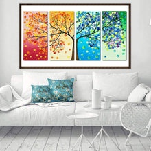 Lade das Bild in den Galerie-Viewer, Bunte Baum 4 - Bilder - voller runder Diamant - 80x40cm