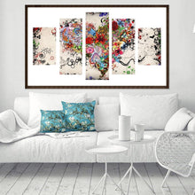 Lade das Bild in den Galerie-Viewer, Herz - geformt 5 - Bilder - voller runder Diamant - 95x45cm