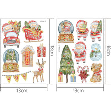 Lade das Bild in den Galerie-Viewer, 2pcs Weihnachten DIY Diamond Drawing Aufkleber