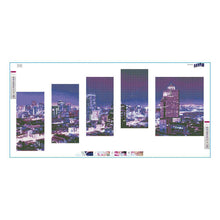 Lade das Bild in den Galerie-Viewer, Stadt 5 - Bilder - voller runder Diamant - 95x45cm