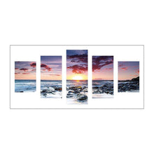 Lade das Bild in den Galerie-Viewer, Sonnenuntergang 5 - Bilder - voller runder Diamant - 95x45cm