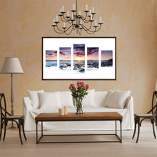 Lade das Bild in den Galerie-Viewer, Sonnenuntergang 5 - Bilder - voller runder Diamant - 95x45cm