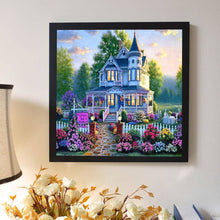 Lade das Bild in den Galerie-Viewer, Blumenvilla - voller runder Diamant - 30x30cm