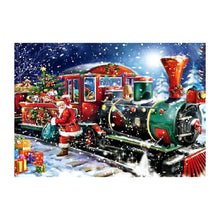 Lade das Bild in den Galerie-Viewer, Weihnachtszug - voller runder Diamant - 40x30cm