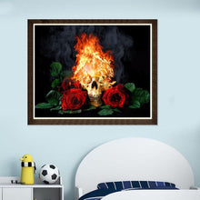 Lade das Bild in den Galerie-Viewer, Feuer rose - voller runder Diamant - 40x30cm