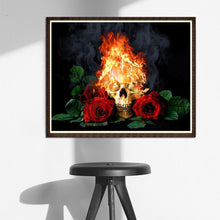 Lade das Bild in den Galerie-Viewer, Feuer rose - voller runder Diamant - 40x30cm