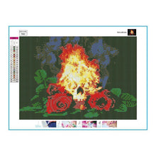 Lade das Bild in den Galerie-Viewer, Feuer rose - voller runder Diamant - 40x30cm