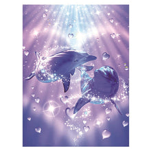 Lade das Bild in den Galerie-Viewer, Delphin-Liebhaber - volle Diamant-Malerei - 30x40cm