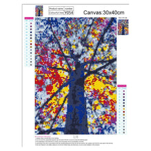 Lade das Bild in den Galerie-Viewer, Bunte Ahorn Baum - voller runder Diamant - 30x40cm