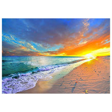 Lade das Bild in den Galerie-Viewer, Strand in untergehender Sonne - volle Diamant-Malerei - 30x40cm