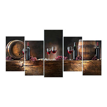 Lade das Bild in den Galerie-Viewer, Rotwein 5 - Bilder - voller runder Diamant - 95x45cm