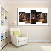 Lade das Bild in den Galerie-Viewer, Rotwein 5 - Bilder - voller runder Diamant - 95x45cm