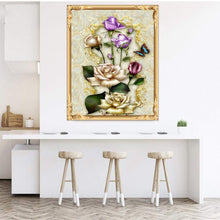 Lade das Bild in den Galerie-Viewer, Blumen - voller runder Diamant - 40x30cm