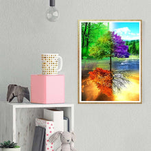 Lade das Bild in den Galerie-Viewer, Vier Jahreszeiten Baum - voller runder Diamant - 30x40cm