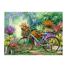 Lade das Bild in den Galerie-Viewer, Gartenfahrrad - voller runder Diamant - 40x50cm
