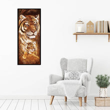 Lade das Bild in den Galerie-Viewer, Tiger - voller runder Diamant - 25 * 55cm