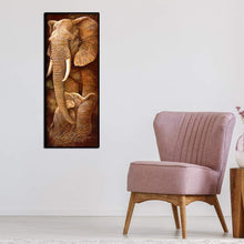 Lade das Bild in den Galerie-Viewer, Elefant - voller runder Diamant - 25 * 55cm
