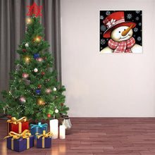 Lade das Bild in den Galerie-Viewer, Weihnachten Schneemann - voller runder Diamant - 25x25cm