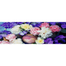 Lade das Bild in den Galerie-Viewer, Neuheit Blume - volle Runde Diamant-Malerei - 80x30cm