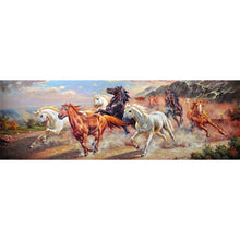 Lade das Bild in den Galerie-Viewer, Pferd - volle Runde Diamant-Malerei - 80x30cm