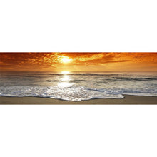 Lade das Bild in den Galerie-Viewer, Sonnenuntergang - volle Runde Diamant-Malerei - 80x30cm