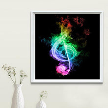 Lade das Bild in den Galerie-Viewer, Bunte musikalische Note - volle Diamant-Malerei - 30x30cm
