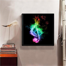 Lade das Bild in den Galerie-Viewer, Bunte musikalische Note - volle Diamant-Malerei - 30x30cm