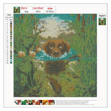 Lade das Bild in den Galerie-Viewer, Hund - voller runder Diamant - 30x30cm