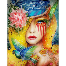 Lade das Bild in den Galerie-Viewer, Blumen Mädchen - volle Diamant-Malerei - 40x30cm