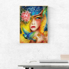 Lade das Bild in den Galerie-Viewer, Blumen Mädchen - volle Diamant-Malerei - 40x30cm