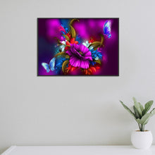 Lade das Bild in den Galerie-Viewer, Fantasy Blumen - voller runder Diamant - 40x30cm