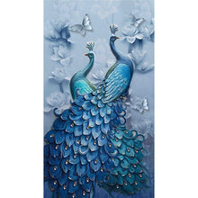 Lade das Bild in den Galerie-Viewer, Pfau - voller quadratischer Diamant - 30x40cm