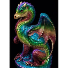 Lade das Bild in den Galerie-Viewer, Bunte Dinosaurier - voller quadratischer Diamant - 30x40cm