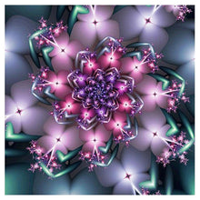 Lade das Bild in den Galerie-Viewer, Blume - voller runder Diamant - 35x35cm