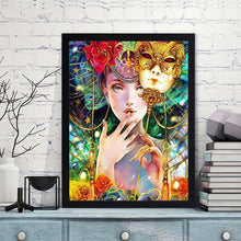 Lade das Bild in den Galerie-Viewer, Schöne Frau - voller runder Diamant - 30x40cm