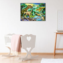 Lade das Bild in den Galerie-Viewer, Dinosaurier Fluss - voller runder Diamant - 40x30cm