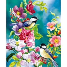 Lade das Bild in den Galerie-Viewer, 2 Vögel - voller quadratischer Diamant - 30x40cm